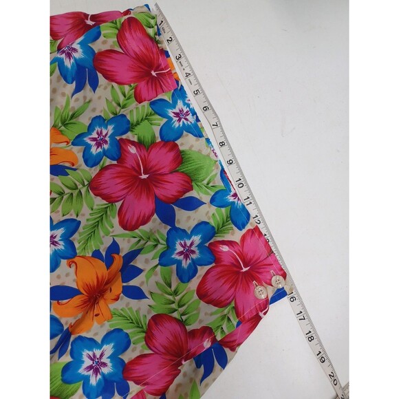 Vtg SAG HARBOR Womens Wrap Floral Skirt Sz L Y2K Hawaiian - Picture 7 of 9